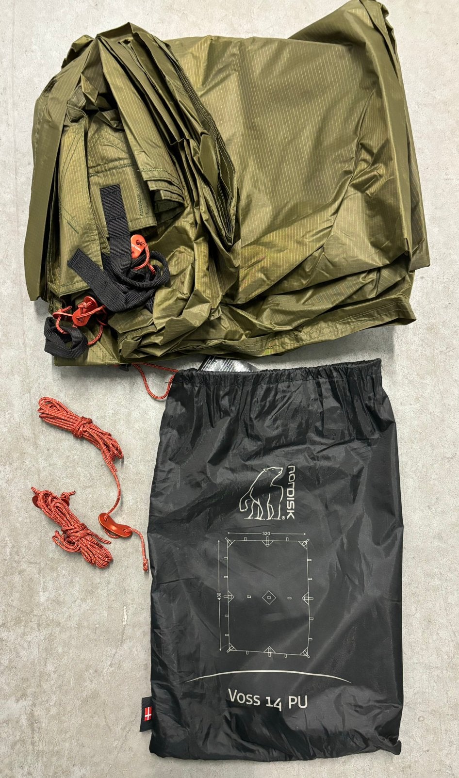 Tarp Nordisk Voss 14 PU Groen   NIEUW, Ophalen of Verzenden, Zo goed als nieuw