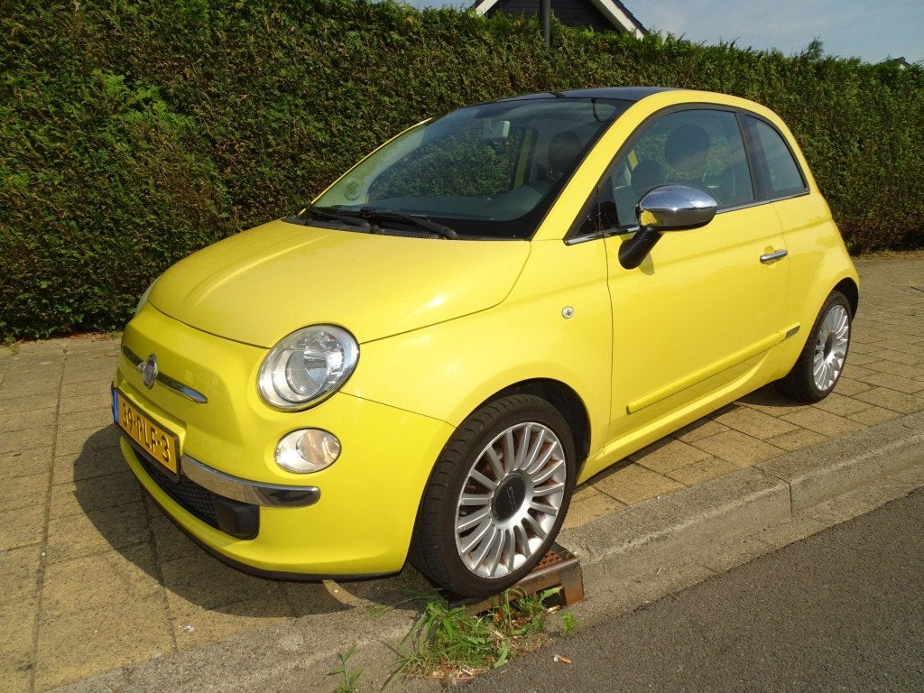 Fiat 500 1.2 LOUNGE-Automaat-Pano-Airco-Usb/Aux, Euro 5, Gebruikt, 1242 cc, Met garantie (alle)
