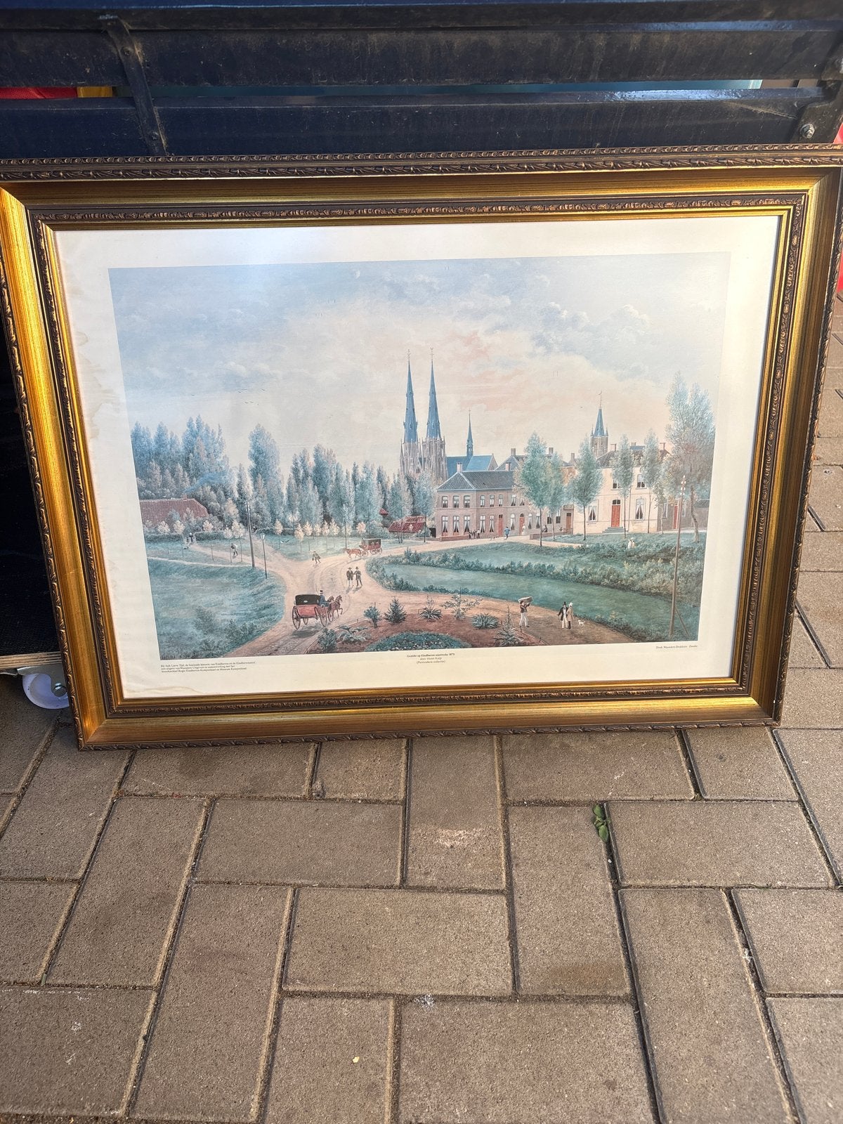 Mooie lijst met stadsgezicht, Bijzondere lijst, Ophalen of Verzenden, Klassiek, Print