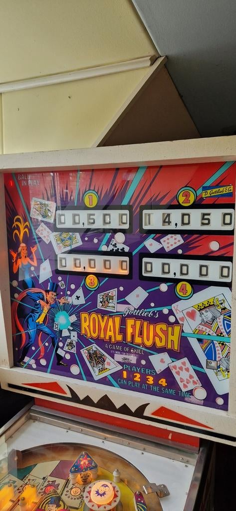 Gottlieb's Royal Flush Flipperkast 1976 - Vintage Klassieker, Verzamelen, Automaten | Flipperkasten, Gebruikt, Mechanisch, Flipperkast