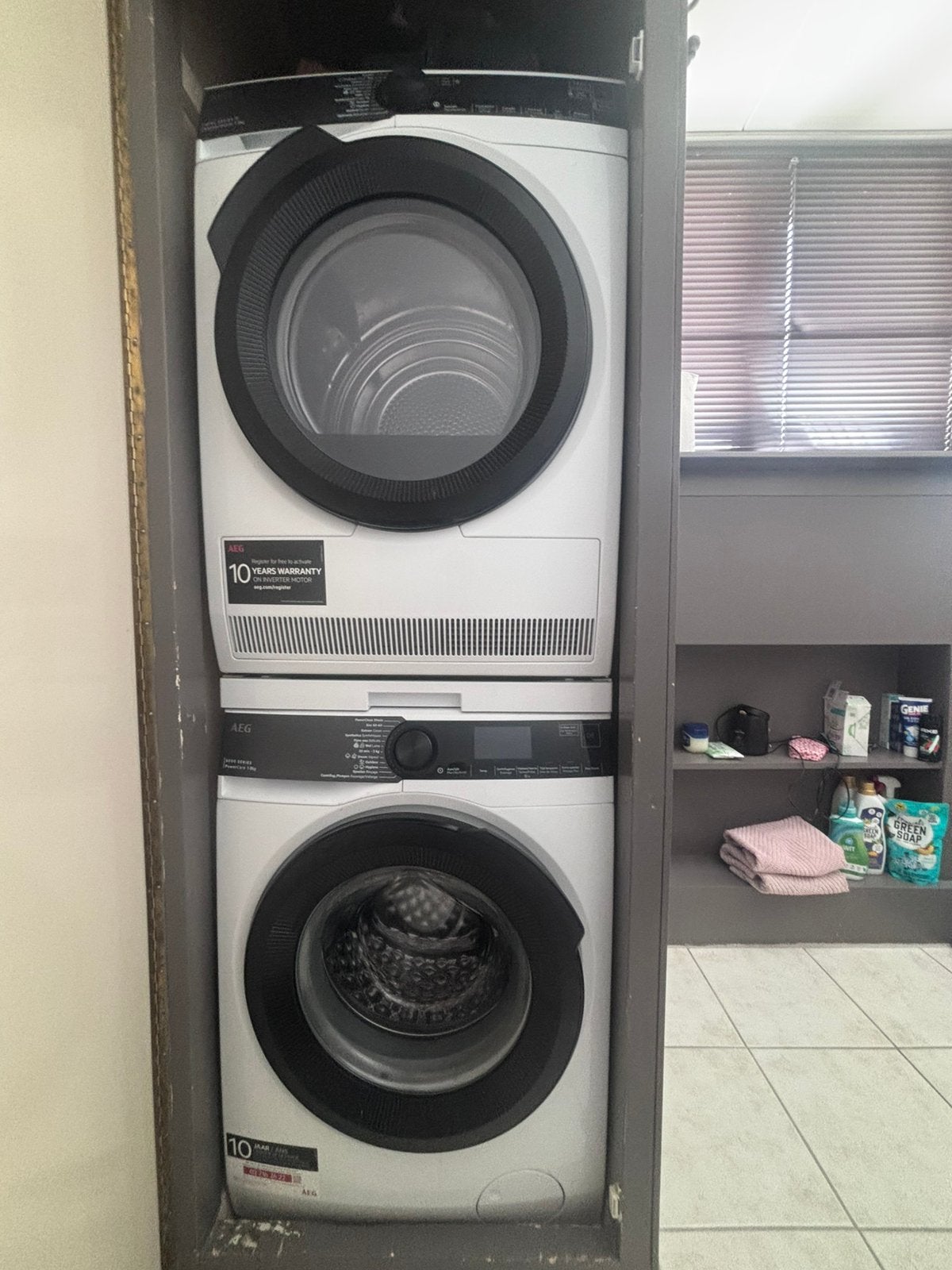 wasmachine en droger AEG