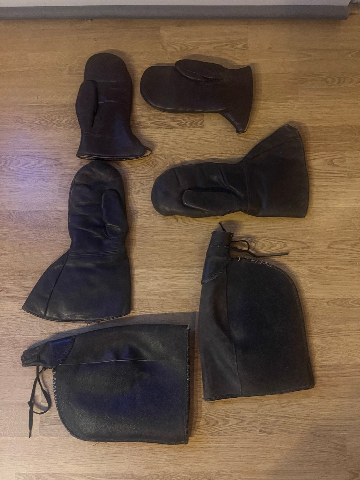 Leren motorhandschoenen en moffen, Ophalen, Tweedehands, Heren, Handschoenen