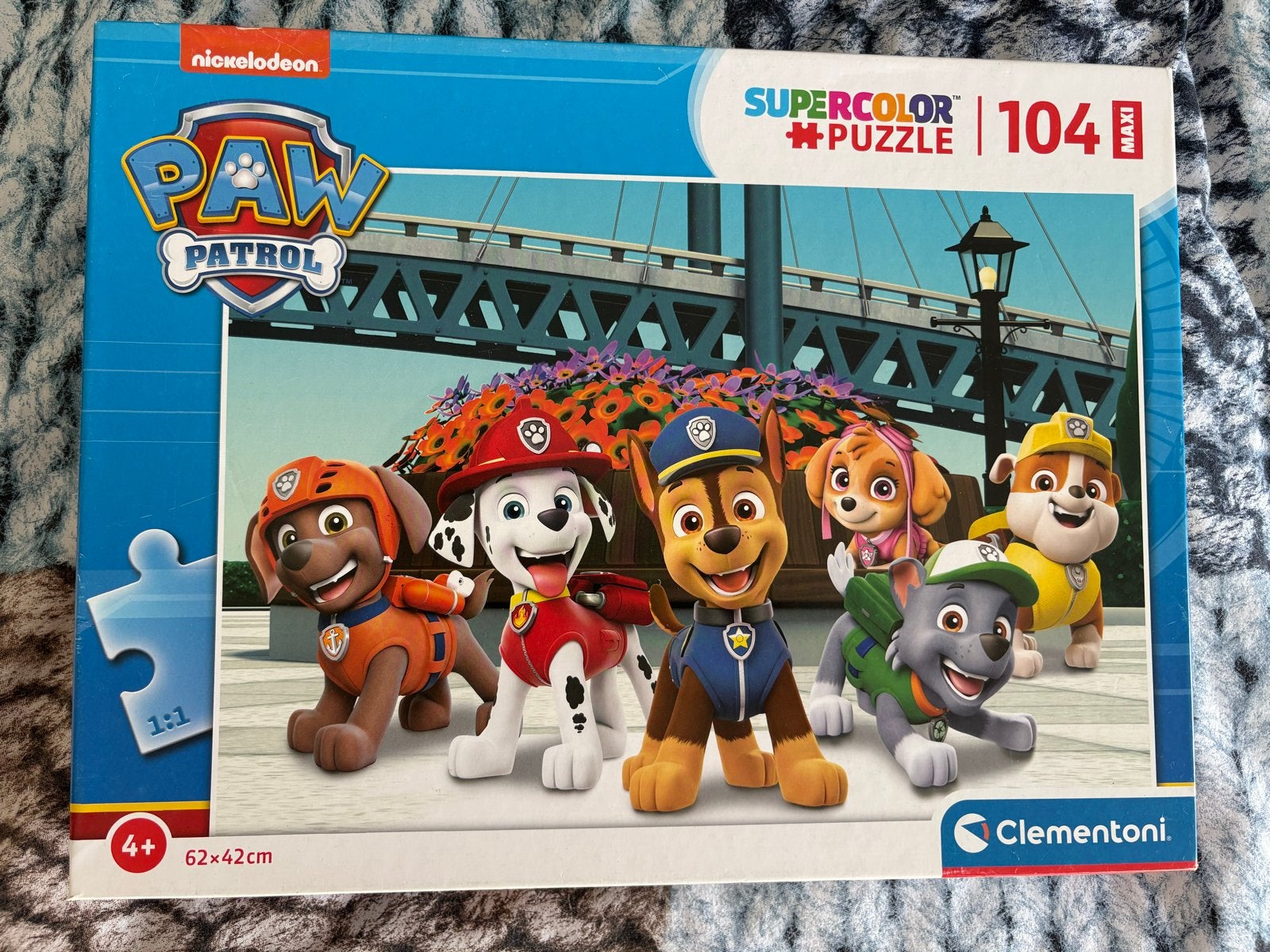 Paw Patrol Puzzel 104 stukjes, Ophalen of Verzenden, Meer dan 50 stukjes, Zo goed als nieuw, 4 tot 6 jaar