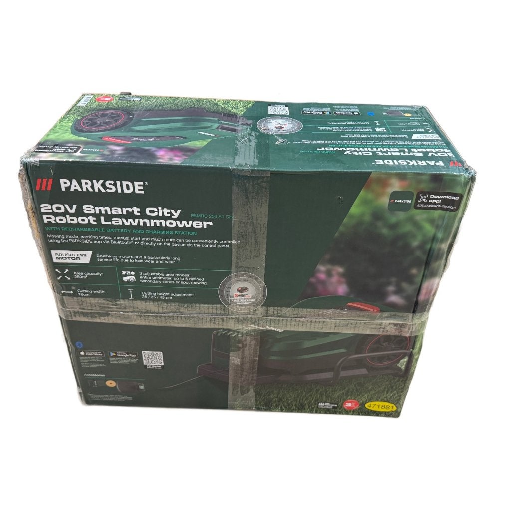 Parkside 20V SmartCity robot Lawnmower 250m2 | Nieuw in Doos, Tuin en Terras, Parkside, Zo goed als nieuw, Support@parkside.com