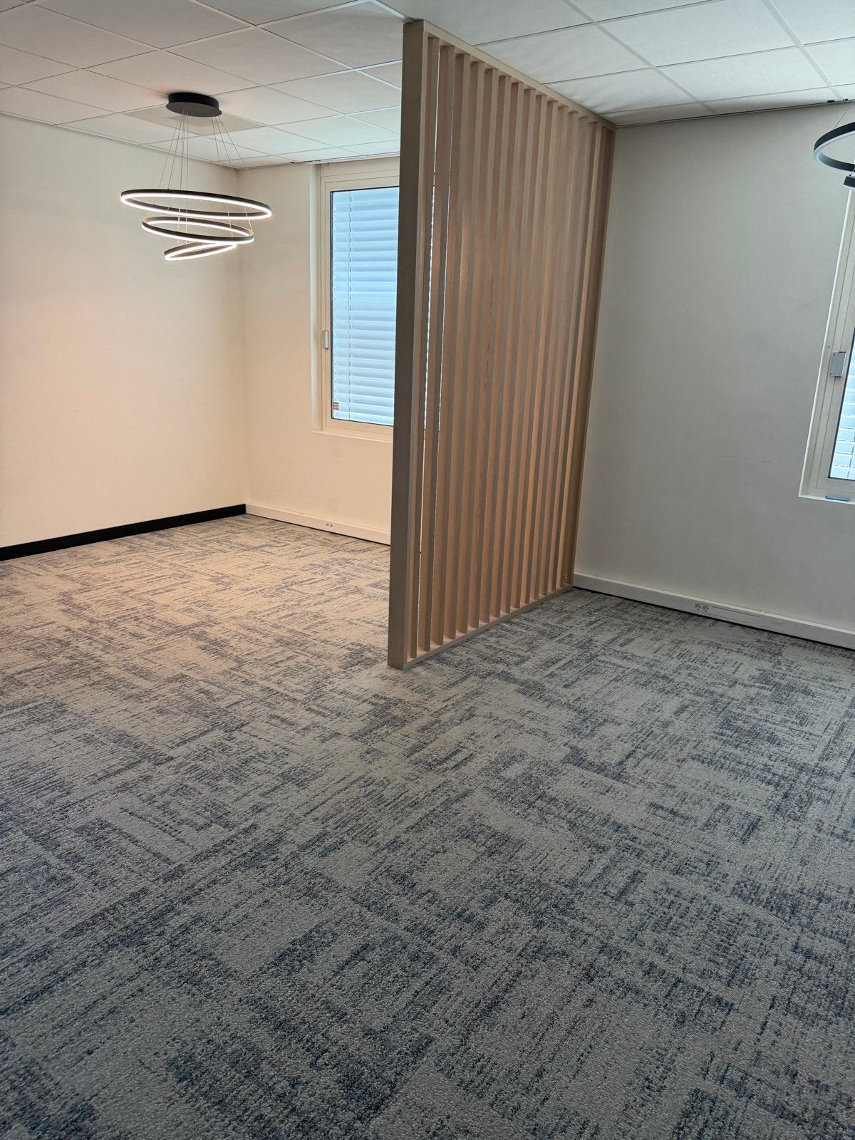 Massief eiken roomdivider, Ophalen, Grijs, 150 tot 200 cm, 200 cm of meer