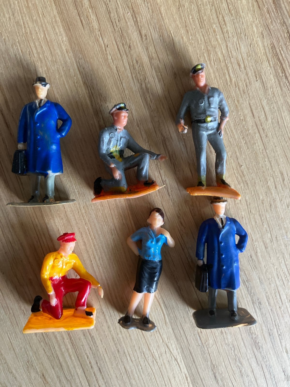 Vintage plastic figuurtjes - 6 stuks, Ophalen of Verzenden, Gebruikt