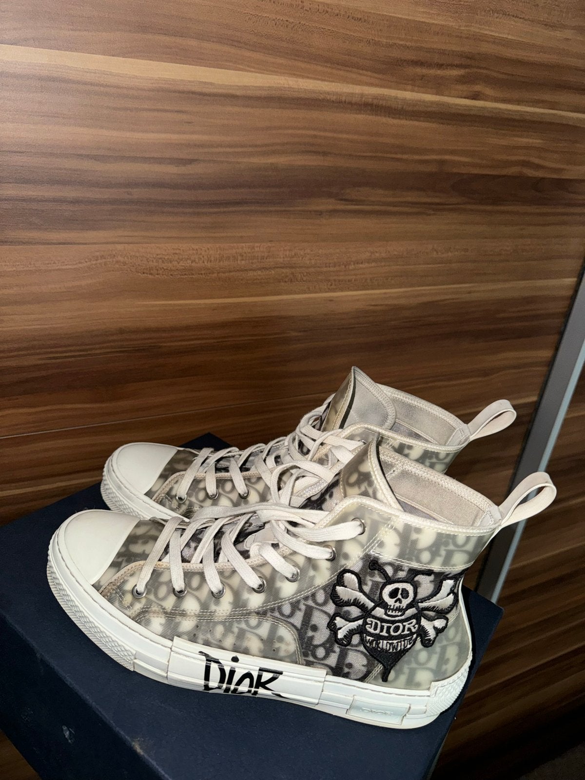Dior B23 Sneakers Maat 43, Kleding | Heren, Ophalen of Verzenden, Gedragen, Wit, Sneakers of Gympen