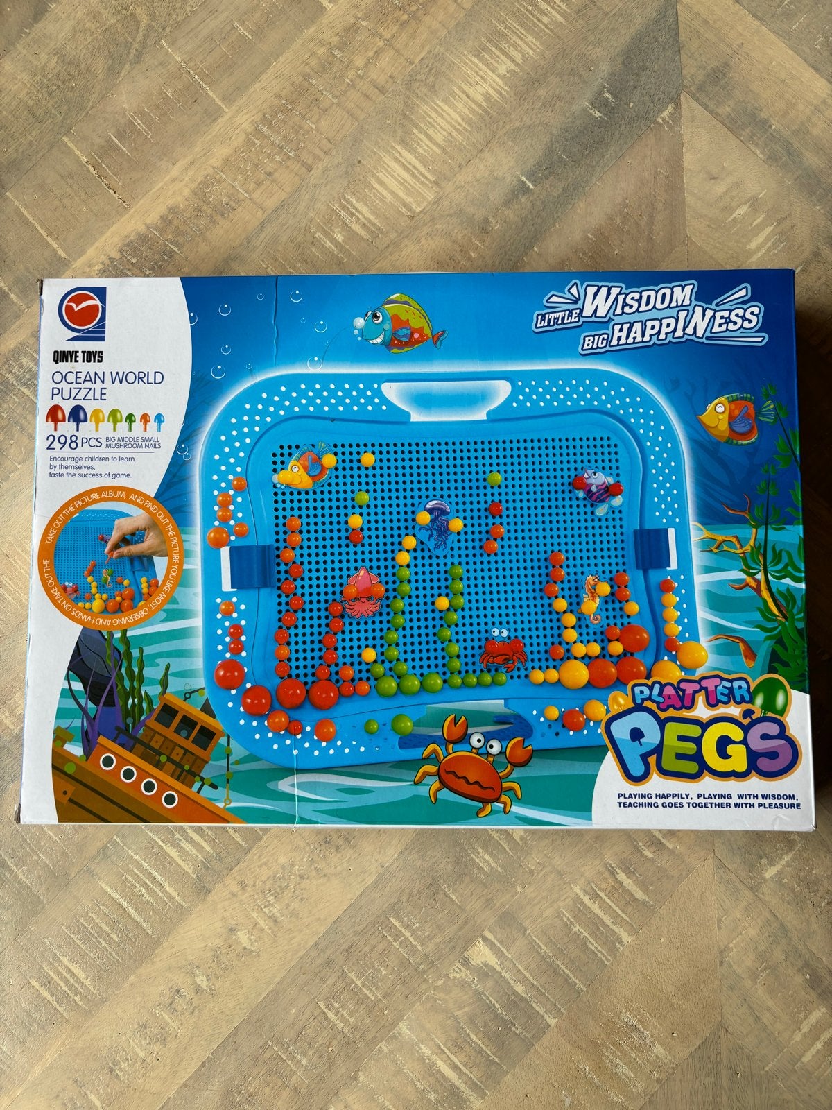 Platter Pegs Ocean World Puzzle - Pinnetjes Spel, Ophalen of Verzenden, Zo goed als nieuw, Jongen of Meisje