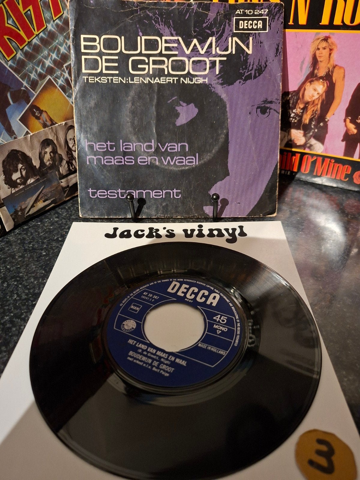 Boudewijn de Groot - Het Land van Maas en Waal 7 1967/3h, Gebruikt, 7 inch, Ophalen of Verzenden, Fotohoes