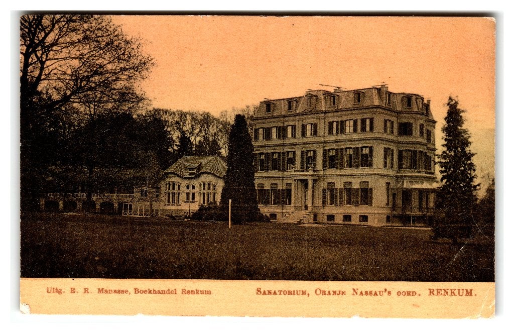 Renkum, Sanatorium Oranje Nassau's oord - Tulpkaart, Verzenden, Voor 1920, Gelopen, Gelderland