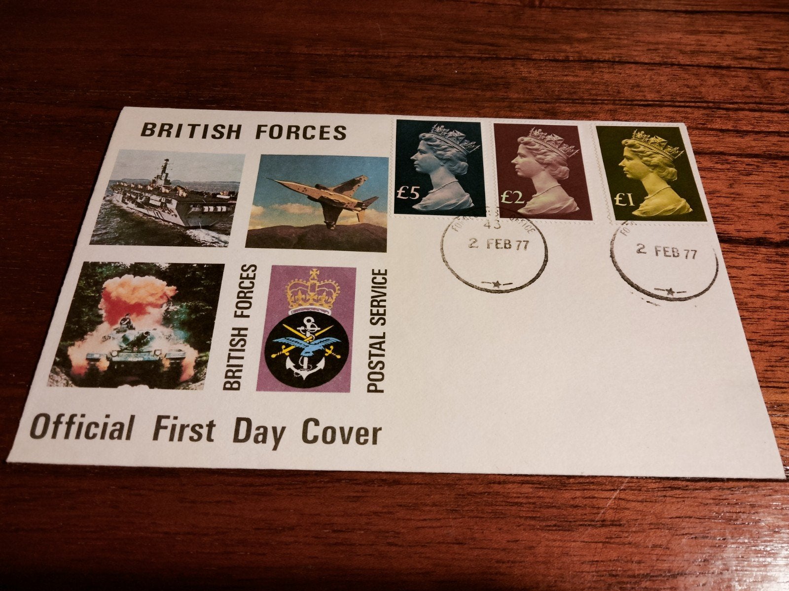 British Forces Official First Day Cover - 2 FEB 77, Ophalen of Verzenden, Onbeschreven, Europa