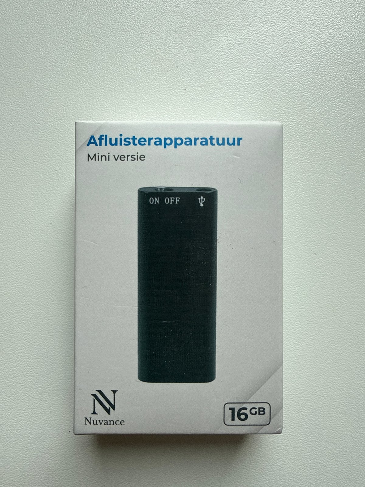 Nuvance Mini Afluisterapparaat 16GB - Nieuw in doos, Ophalen of Verzenden, Nieuw