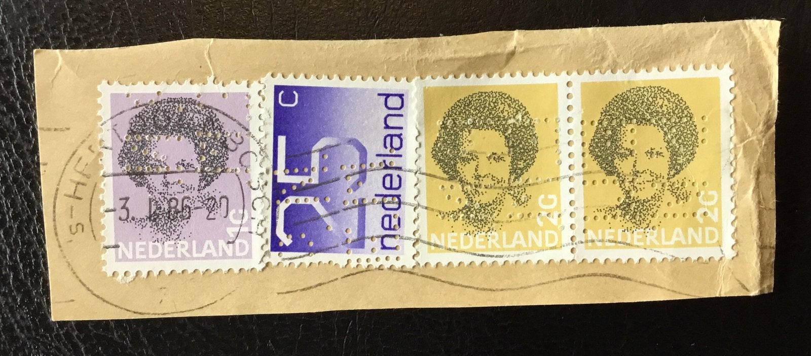 Perforatie Nederland kavel per24, Ophalen of Verzenden, Na 1940, Gestempeld