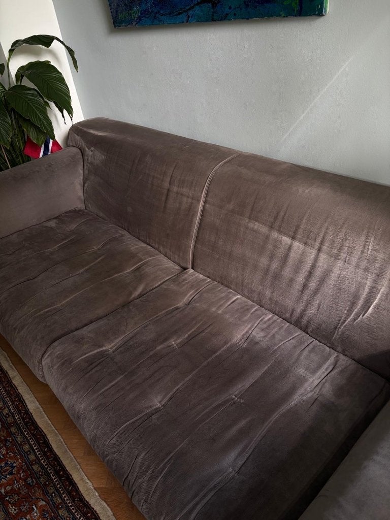 Donkergrijs Bankstel, Gebruikt, Driepersoons, 75 tot 100 cm, Ophalen of Verzenden