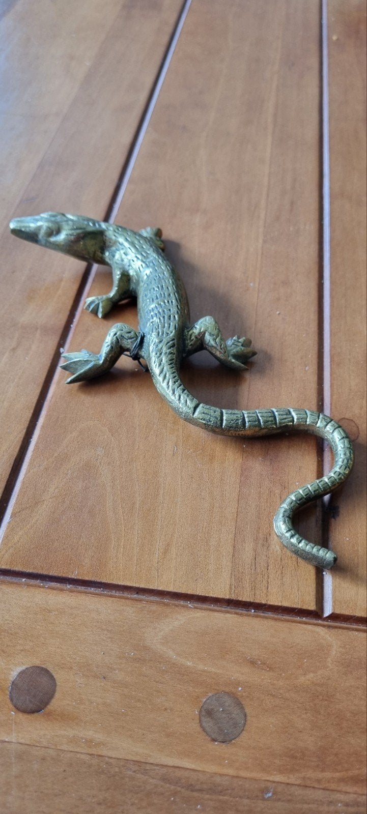 Vintage Krokodil/Alligator Beeldje van Brons, Ophalen of Verzenden