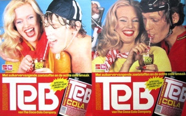 6 vintage advertenties reclames TEB frisdrank 1981, Ophalen of Verzenden, Gebruikt, Overige typen