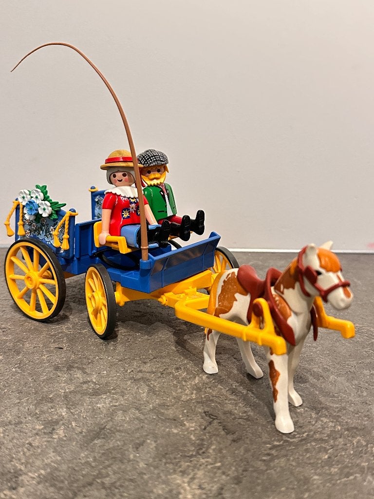 Playmobil 3720 – Paard en Koets (Boerenkoppel), Complete set, Voertuig, Ophalen of Verzenden, Zo goed als nieuw