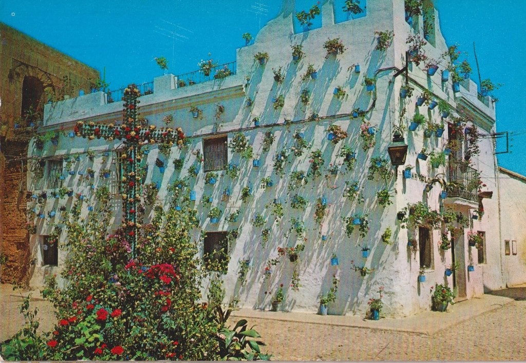 Spanje Cordoba Straatje bloemen, Verzenden, 1960 tot 1980, Ongelopen, Stad of Dorp