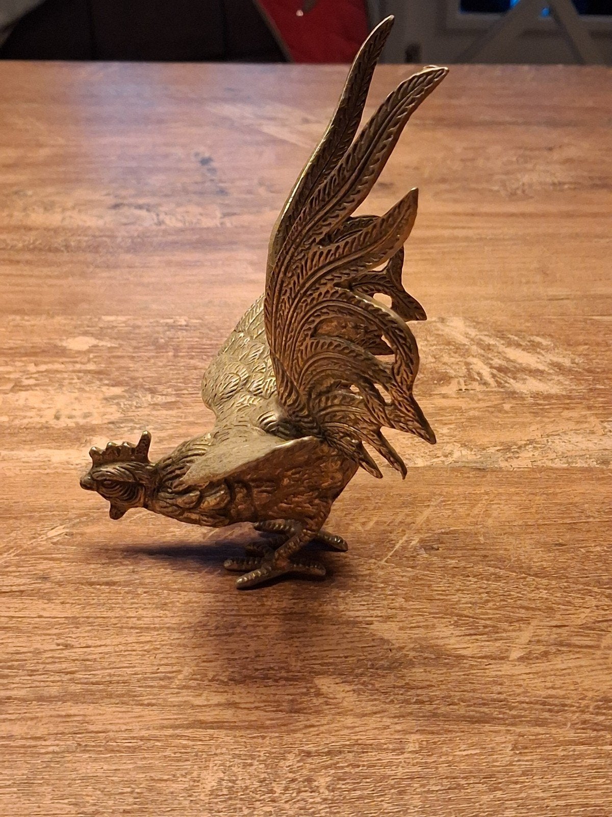 Bronzen haan beeld, 20 cm hoog, Ophalen of Verzenden, Brons, 20 - 50 cm, Beeld