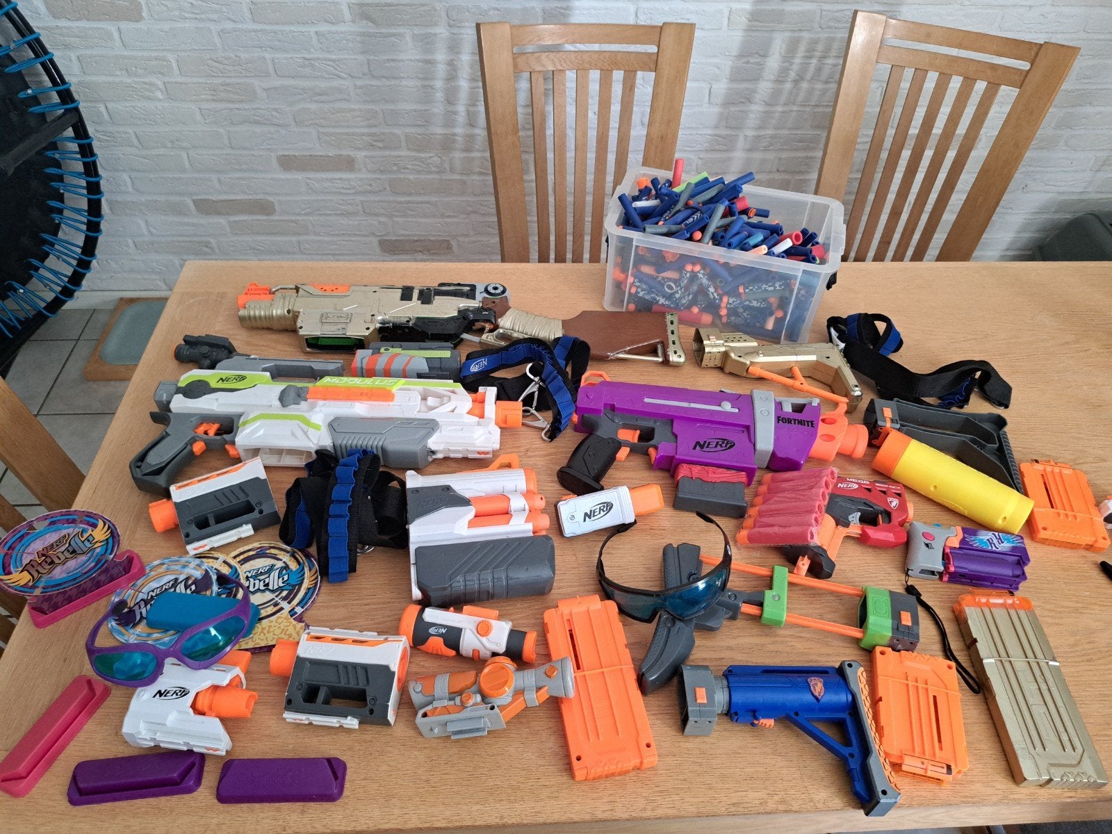 Grote Nerf Blaster Collectie met Accessoires en Darts, Ophalen