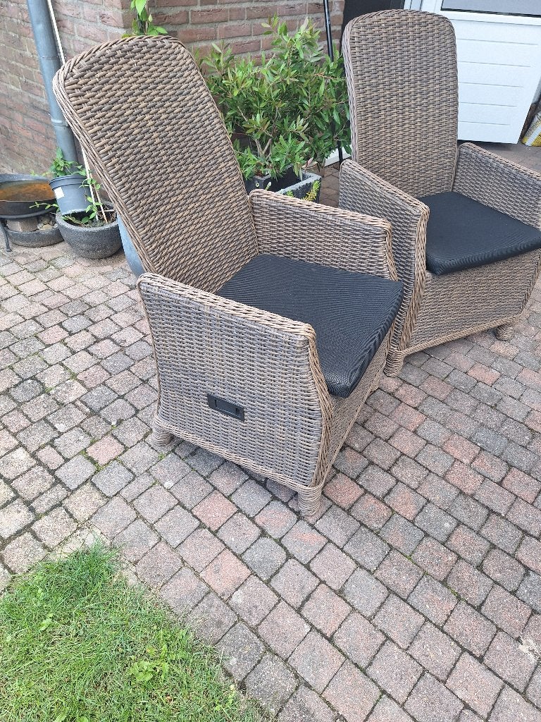 tuinstoelen life 3x verstelbaar, Tuin en Terras, Tuinstoelen, Ophalen, Gebruikt, Wicker, Verstelbaar