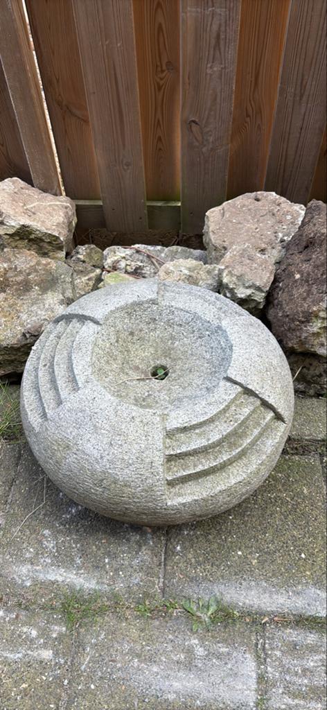 Granieten fontein blok - Waterornament voor tuin, Ophalen, Gebruikt, Graniet, Fontein
