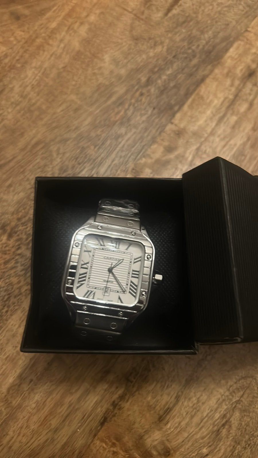Cartier santos, Staal, Staal, Polshorloge, Nieuw
