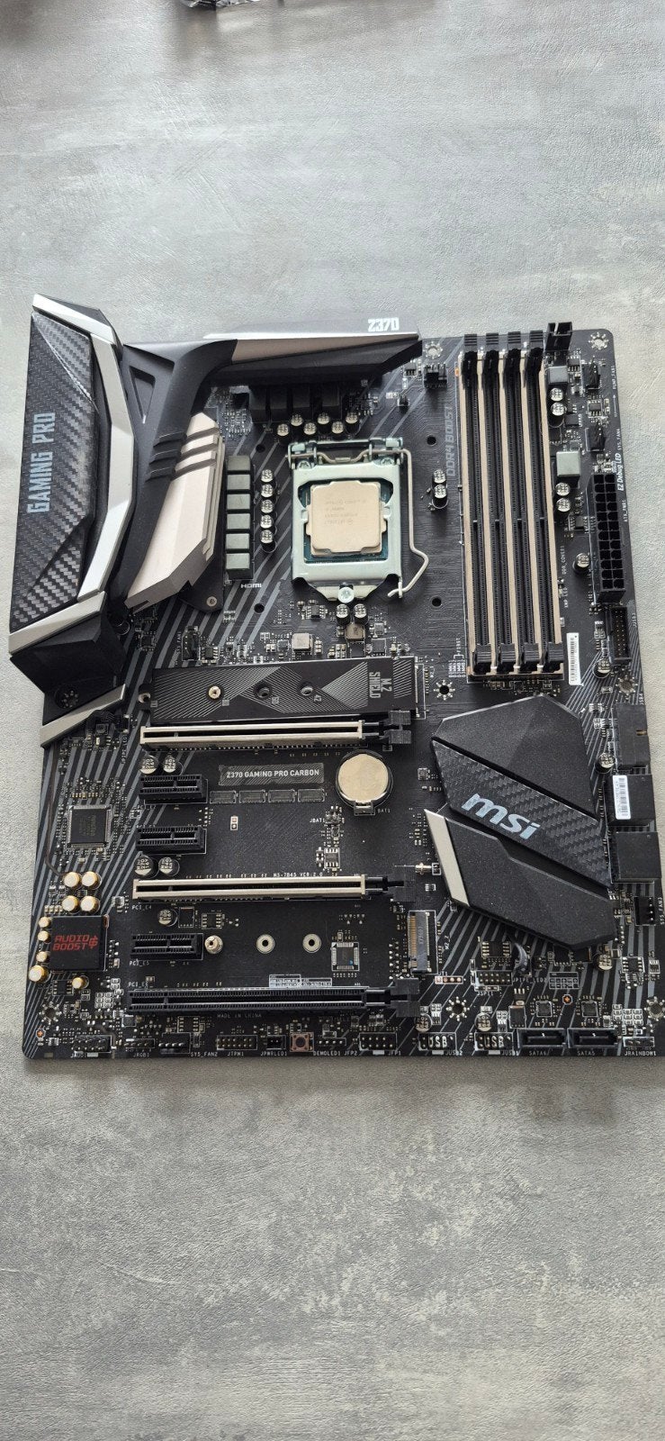 MSI Z370 Gaming Pro Carbon Moederbord met Intel i5-8600K, Computers en Software, Moederborden, Ophalen, Gebruikt, LGA 1151, DDR4