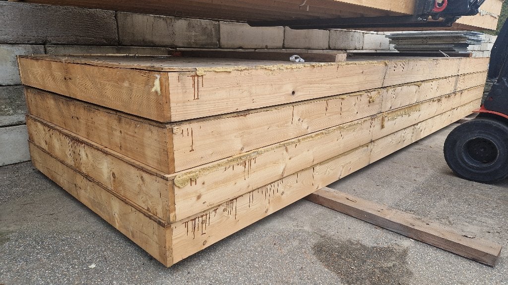 Partij prefab vloerdelen dak elementen houten wanden ( 034 ), Ophalen, Gebruikt, Vloerdelen of -planken, 10 m² of meer