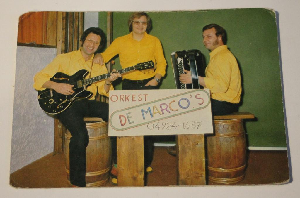 Artiesten Promotie Kaart - De Marco's - Bakel, Ophalen of Verzenden, Gebruikt, Foto of Kaart