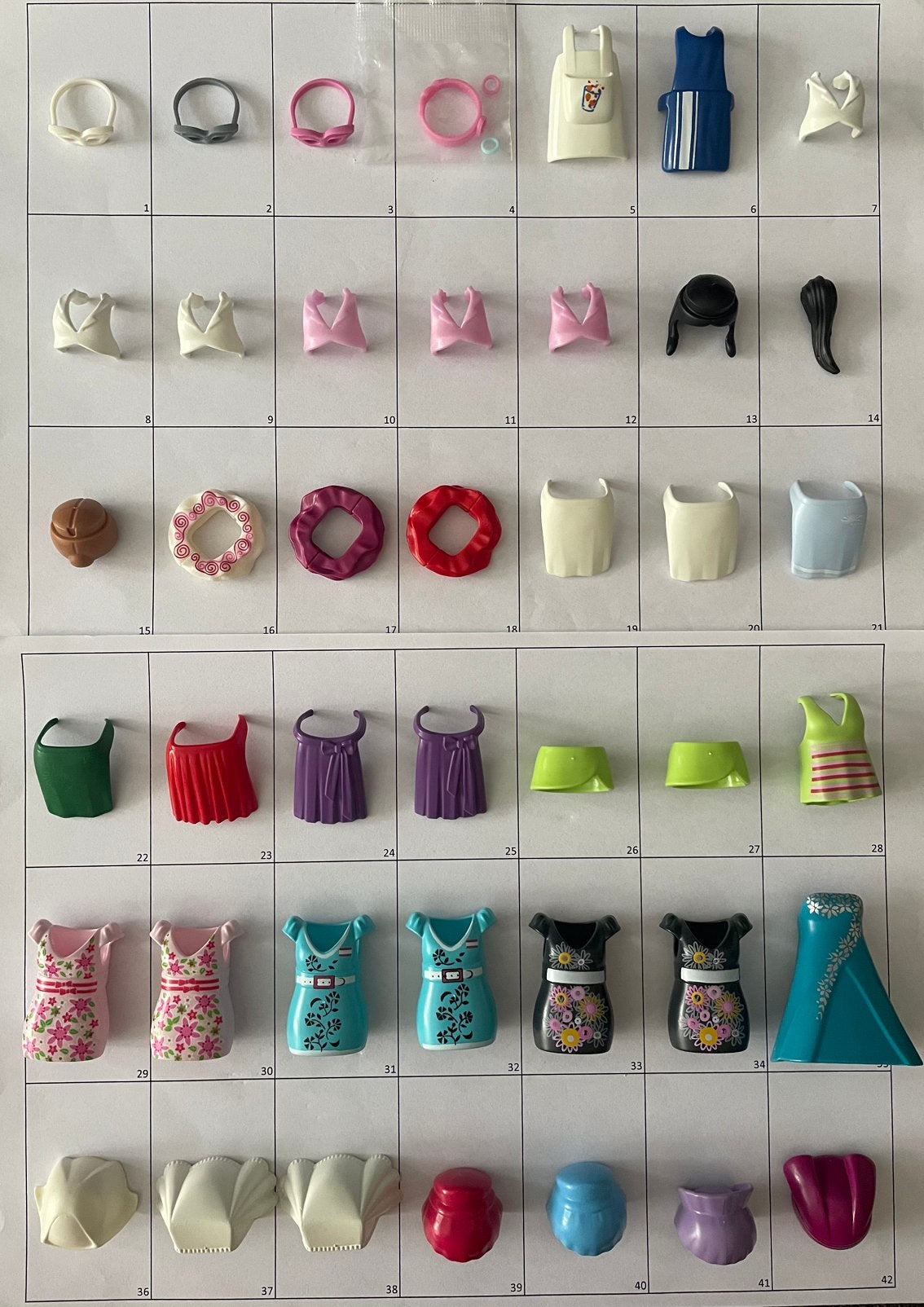 Playmobil losse jurken tops en meer voor fashion girls, Kinderen en Baby's, Ophalen of Verzenden, Losse onderdelen, Overige typen