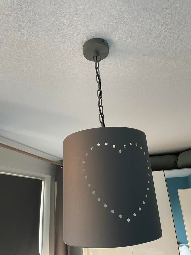 Grijze hartjes hanglamp grijs hartje hart lamp babykamer, Ophalen, Zo goed als nieuw, Minder dan 50 cm