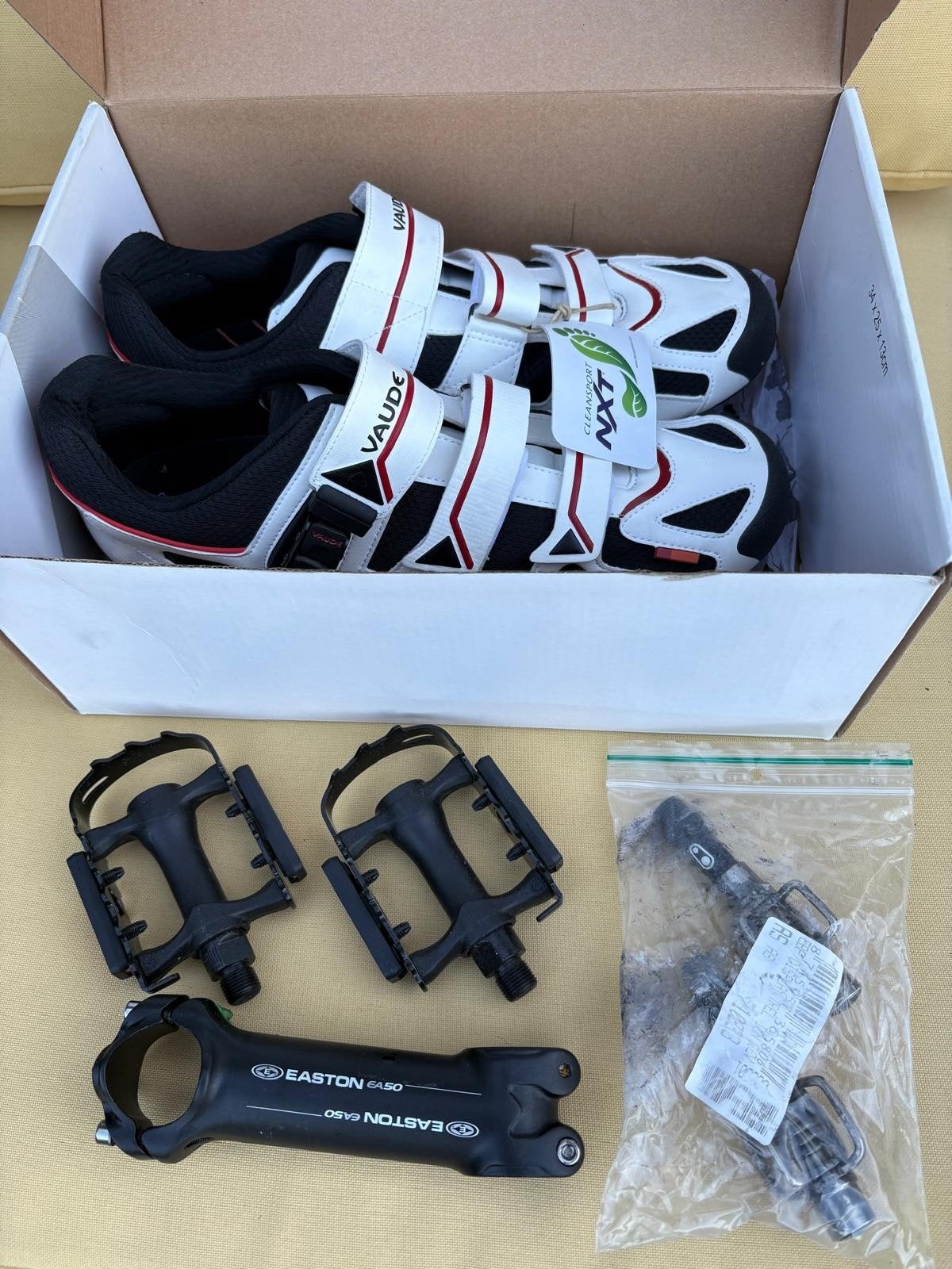 Vaude Fase RC Fietsschoenen Maat 47 Wit/Zwart/Rood, Fietsen en Brommers, Fietsaccessoires | Fietskleding, Ophalen of Verzenden