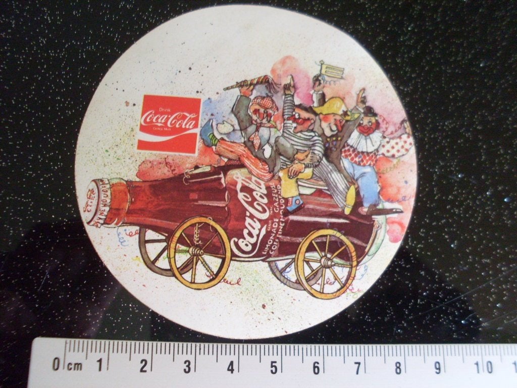sticker Coca-cola logo carnaval huifkar, Verzenden, Zo goed als nieuw, Merk