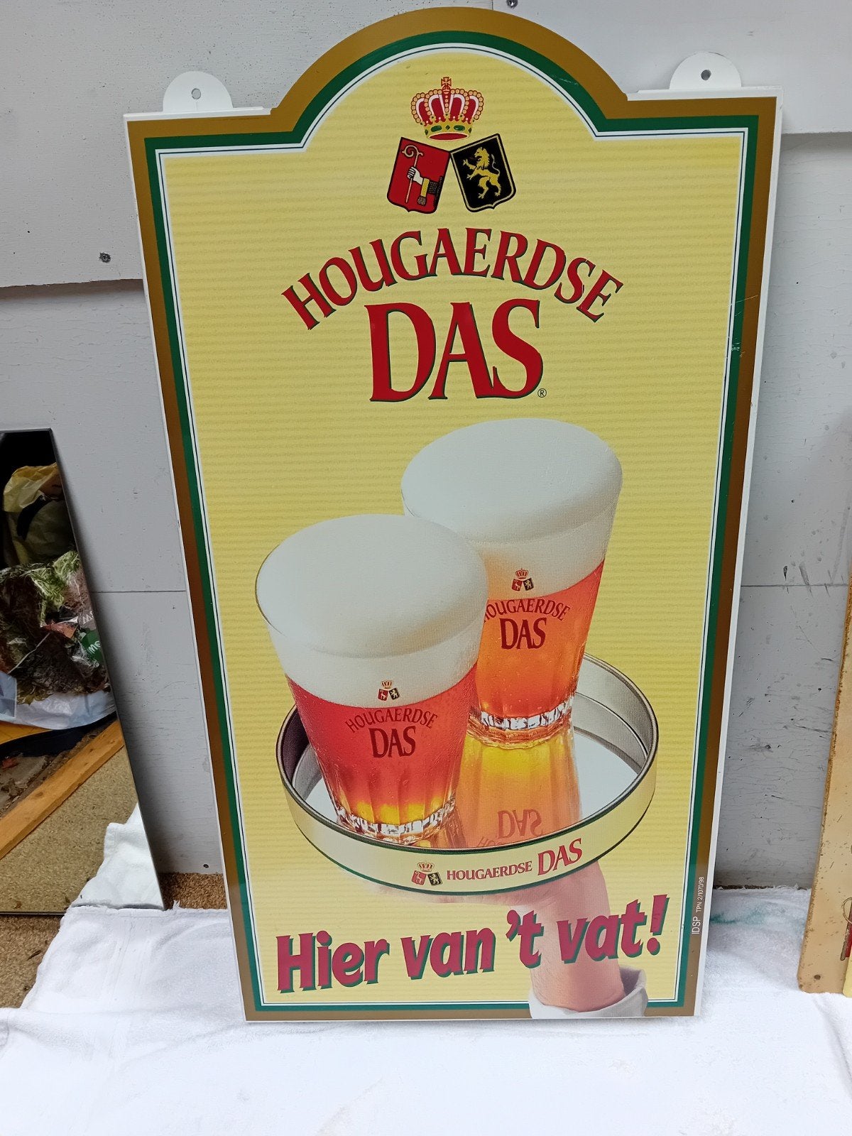 aluminium reclamebord, Verzamelen, Ophalen, Reclamebord