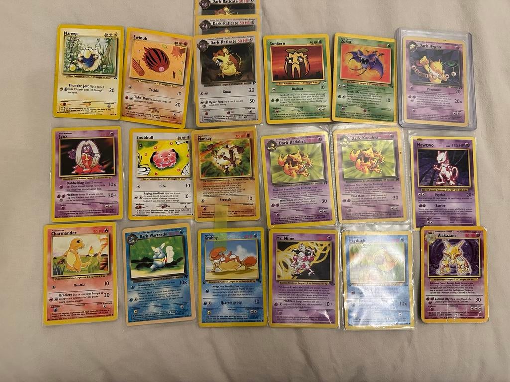 Zeldzame Vintage Pokémon Kaarten - Diverse Collectie, Ophalen of Verzenden, Gebruikt, Meerdere kaarten