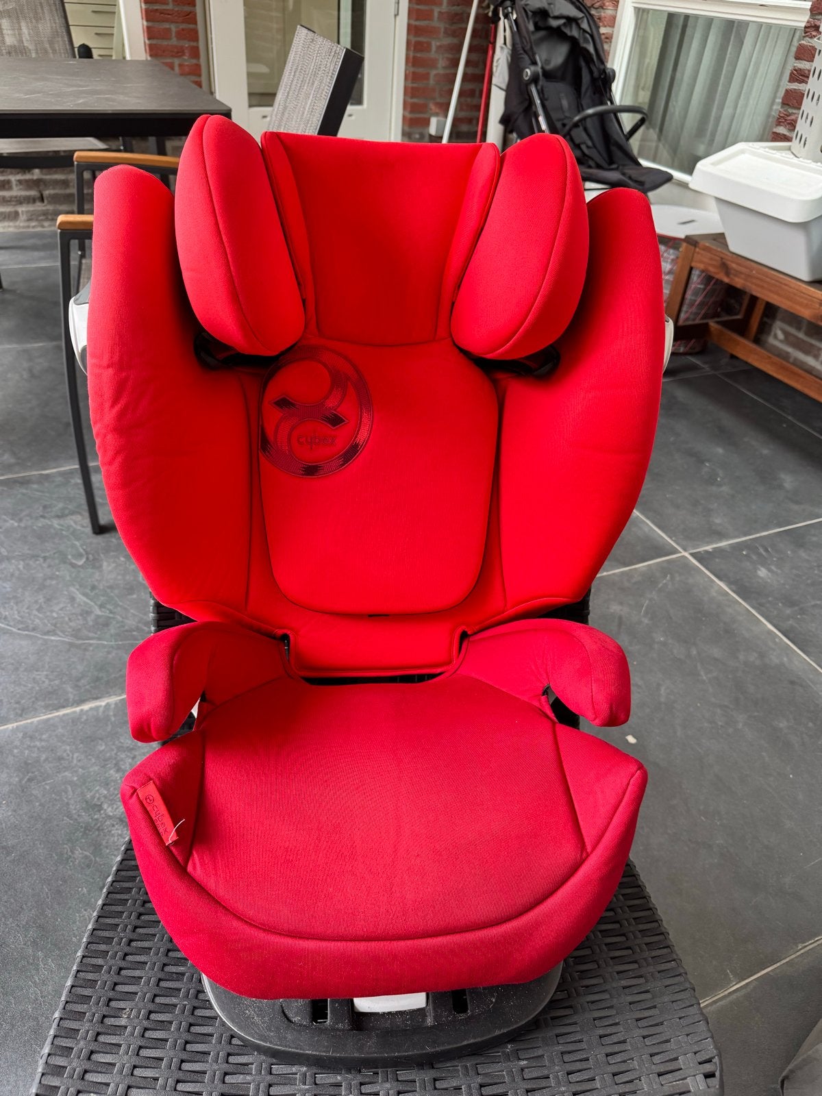 Cybex Pallas M-Fix autostoel - Rood, Autogordel of Isofix, Gebruikt, Verstelbare rugleuning, 9 t/m 36 kg