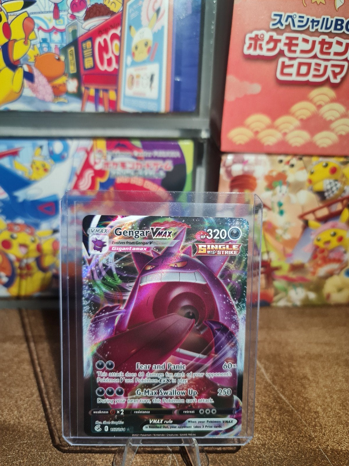 Gengar VMAX, Hobby en Vrije tijd, Verzamelkaartspellen | Pokémon, Zo goed als nieuw, Losse kaart, Ophalen of Verzenden