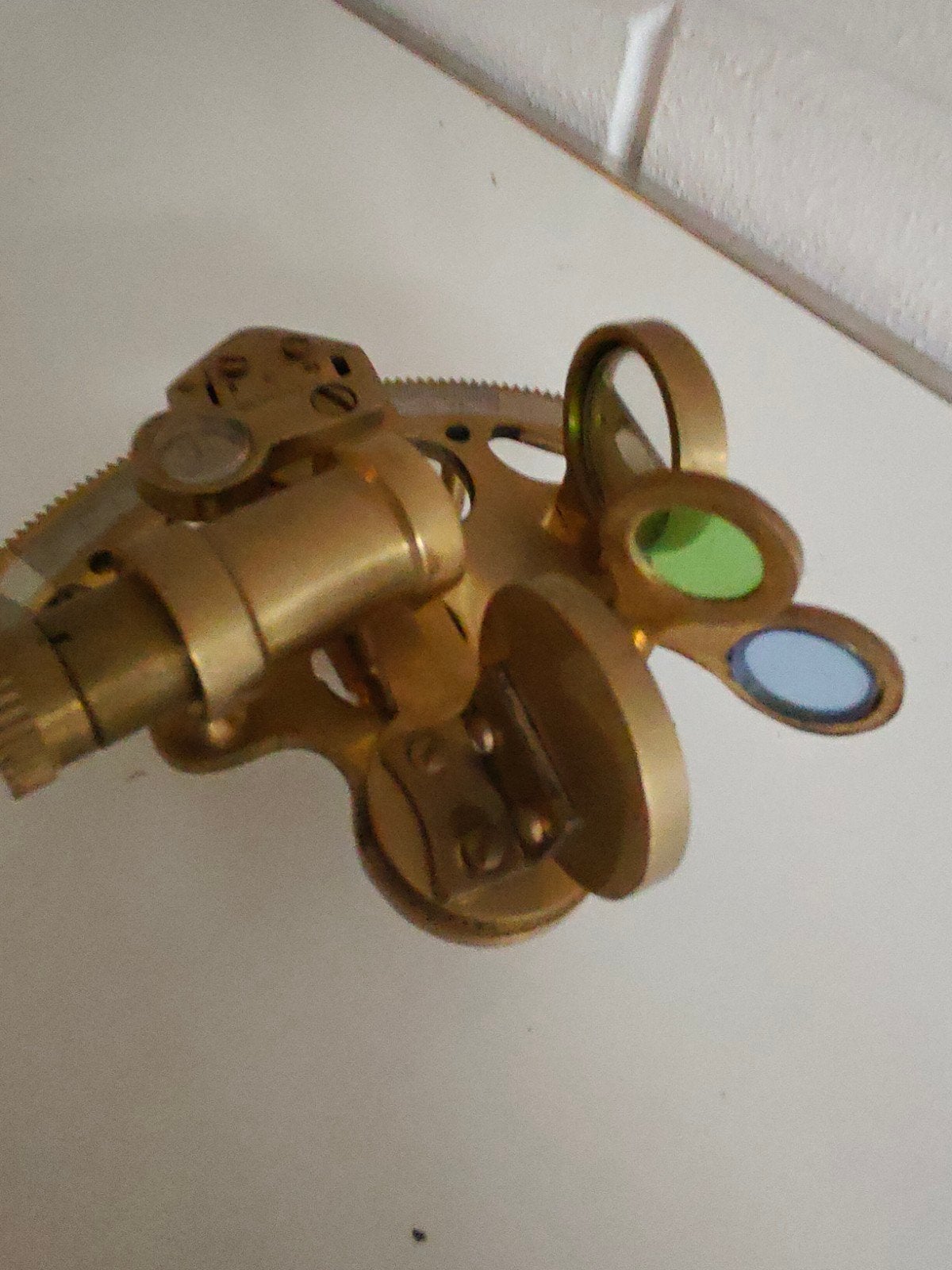 Leuke Messing Sextant in goede staat verkerend 10x5 cm, Ophalen of Verzenden