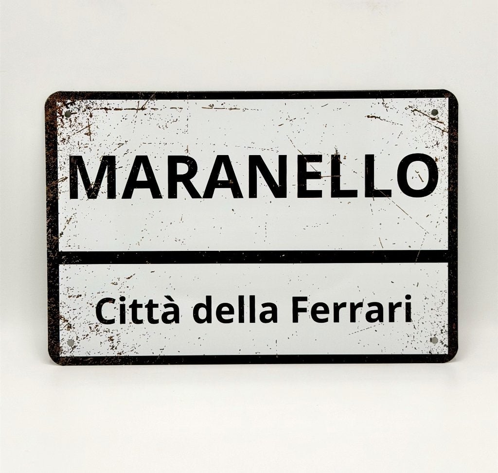 Maranello Ferrari (verkeers) bord | 20x30cm | Modena 328 599, Ophalen of Verzenden, Nieuw, Reclamebord