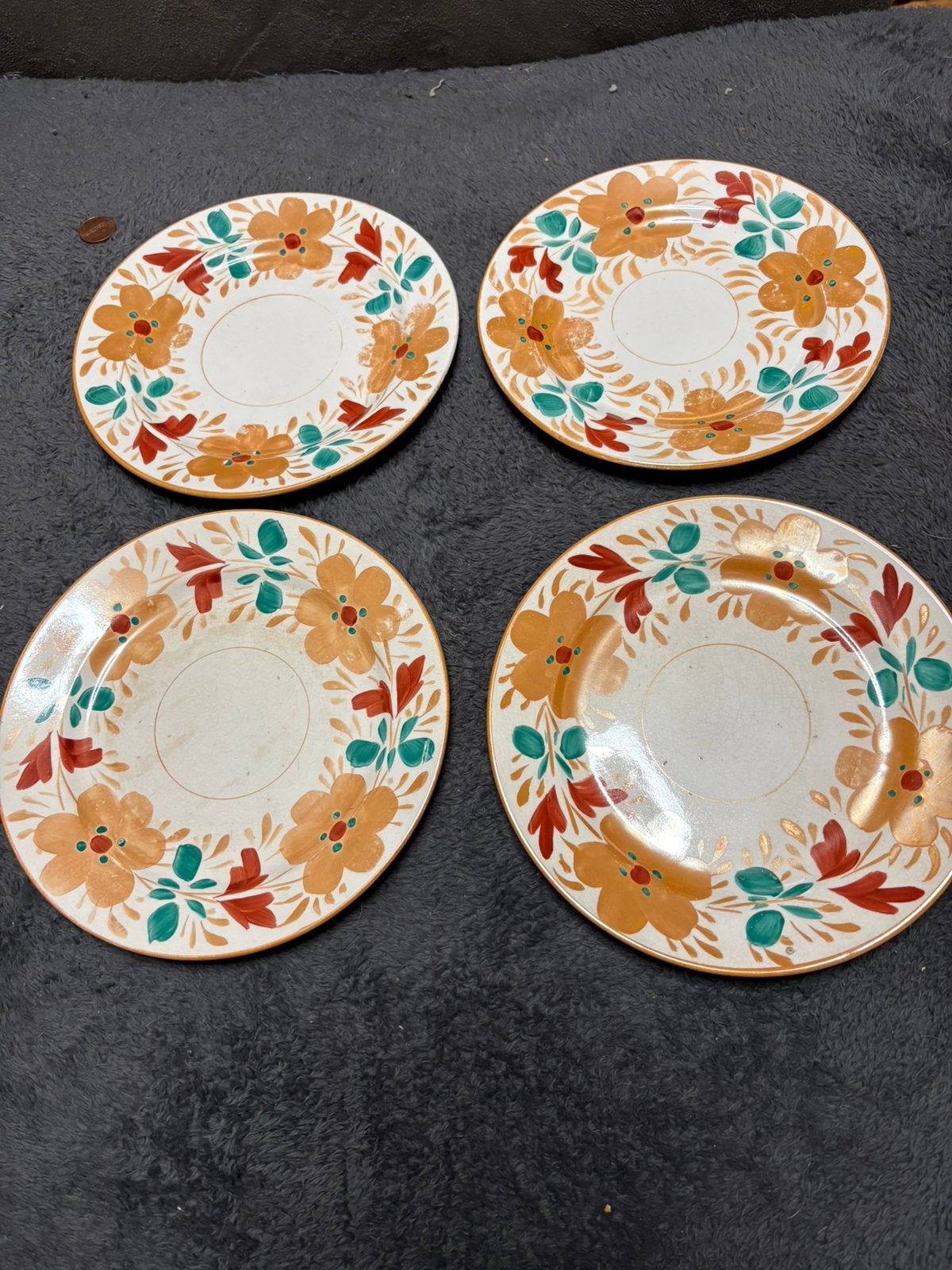 Set van 4 antieke boerenbont schoteks gemaakt door SC, Div, Ophalen of Verzenden, Zo goed als nieuw, Div