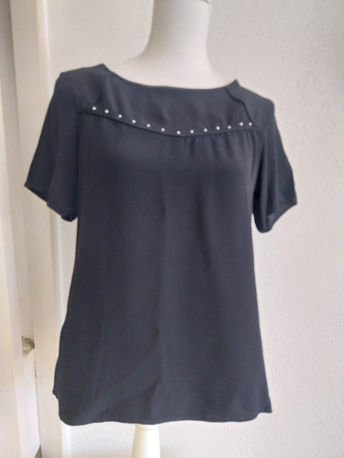 Zwarte blouse met pareldetails maat 38 Expresso, Maat 38/40 (M), Expresso, Zwart, Ophalen of Verzenden