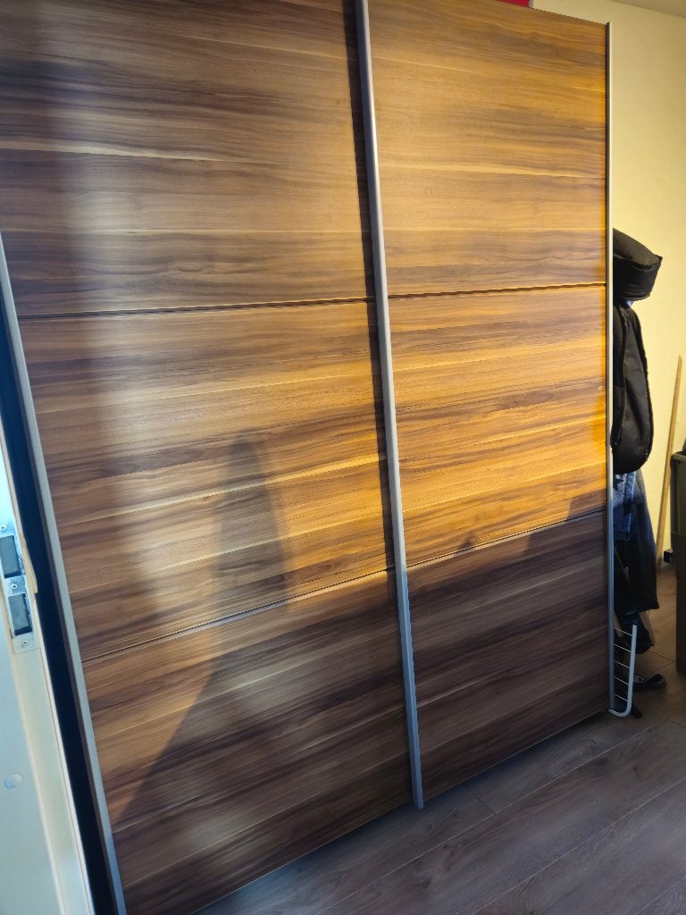 kleding kast met schuifdeuren, Ophalen, 200 cm of meer, Met plank(en), 150 tot 200 cm