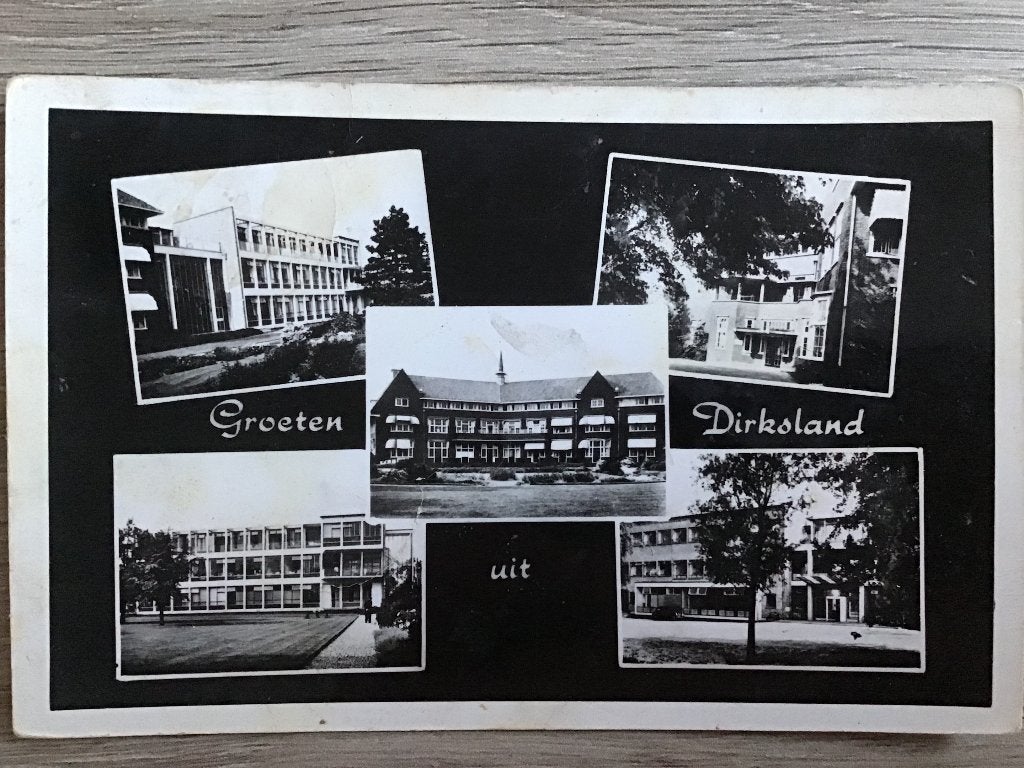 Oude ansichtkaart Groeten uit Dirksland 1960, Ophalen of Verzenden, 1960 tot 1980, Ongelopen, Zuid-Holland