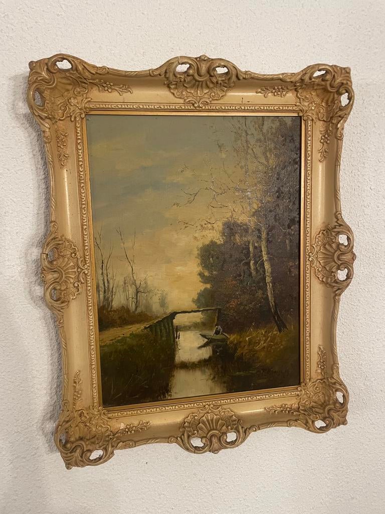 Frans Baaijens schilderij in mooie lijst, Ophalen of Verzenden
