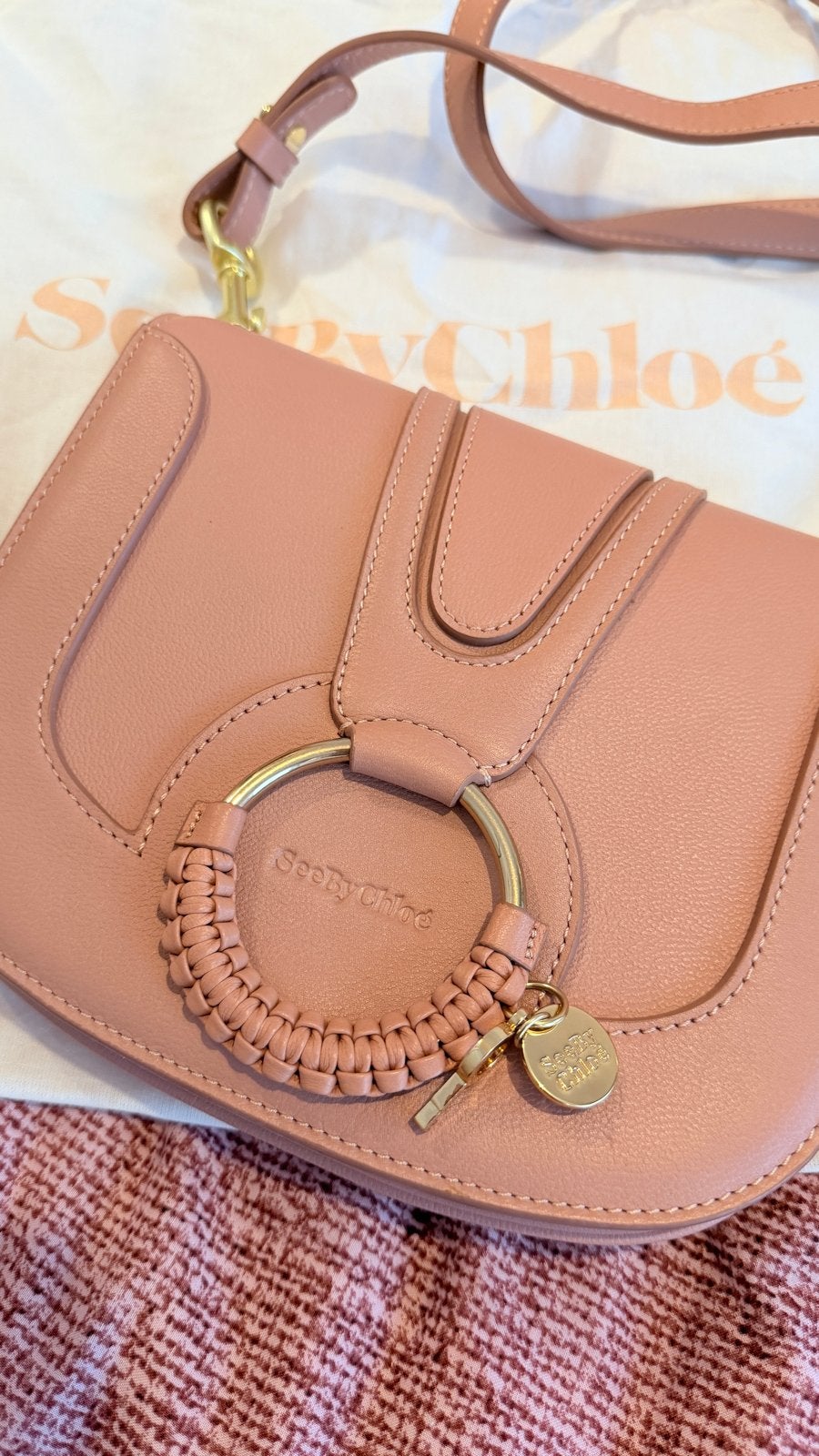 See By Chloé Hana Medium Crossbodytas Oudroze, Ophalen of Verzenden, Zo goed als nieuw, Roze, Schoudertasje