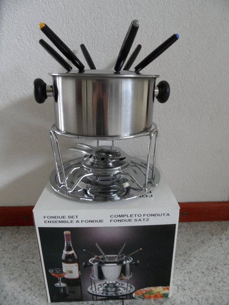 kaas fondue set incl. 6 vorken /spiezen - NIEUW, Ophalen of Verzenden, Nieuw, Brander, Fondueset