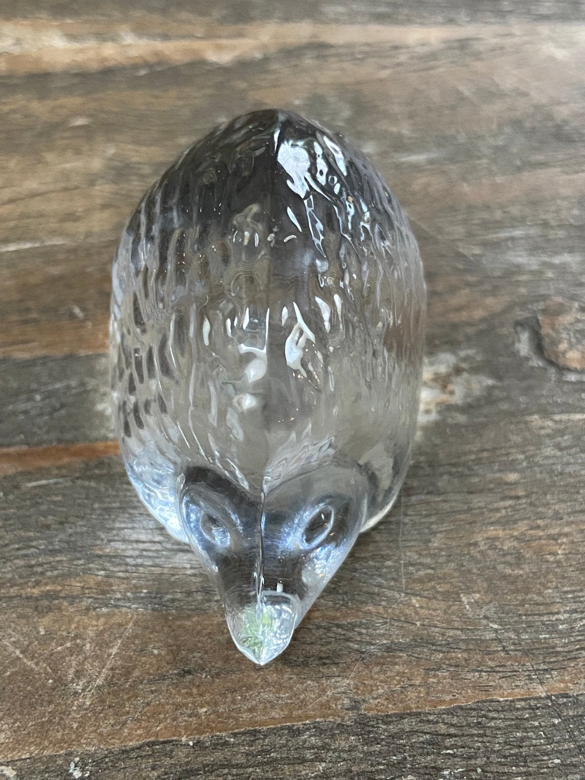 Vintage glazen egeltje Tsjecho-Slowakije, Antiek en Kunst, Ophalen of Verzenden