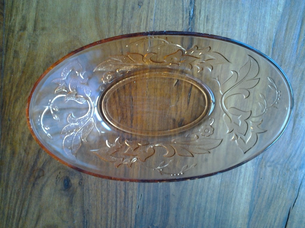 Vintage glazen serveerkoml, Ophalen of Verzenden