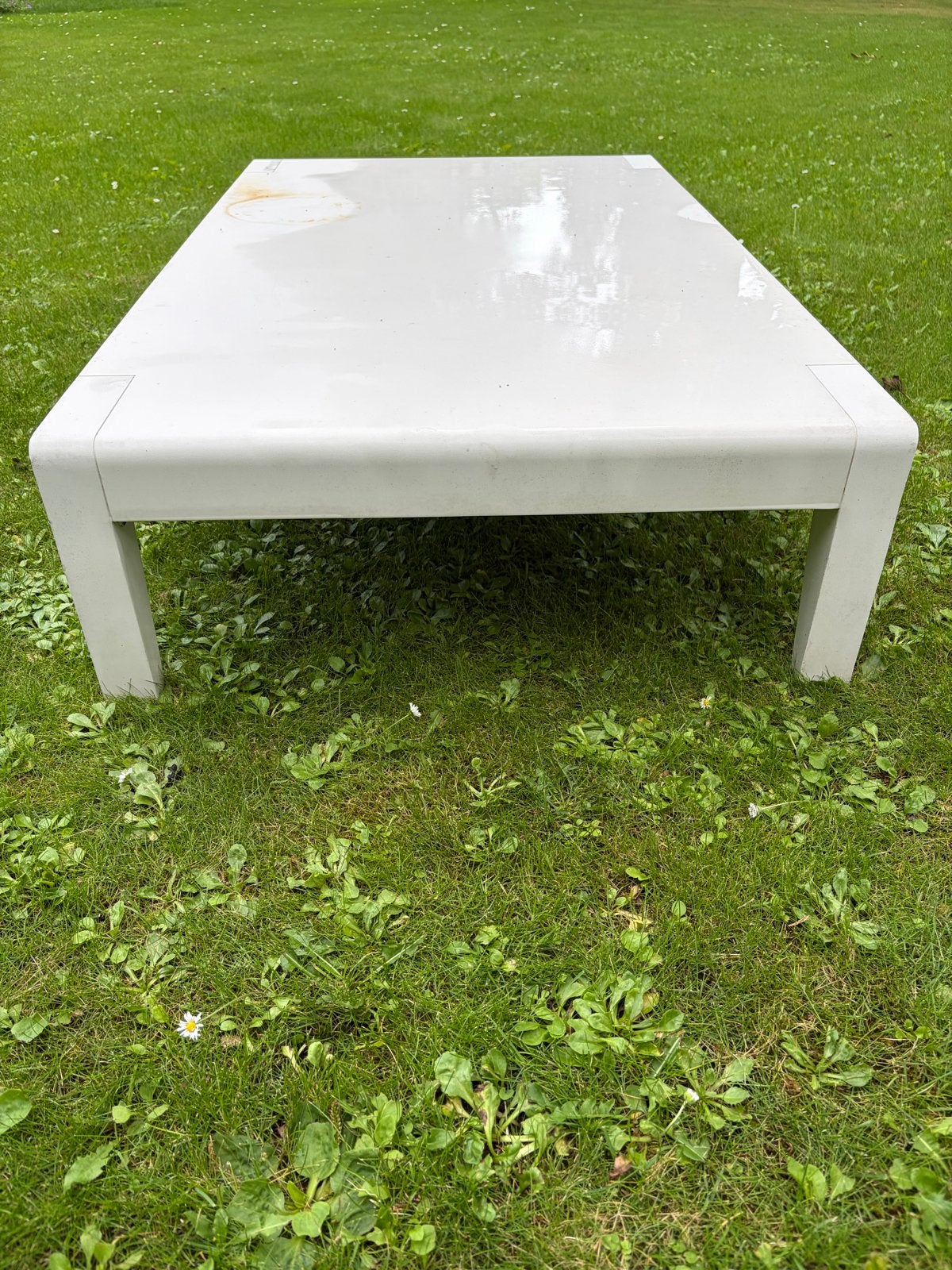 Tribu metalen tuintafel / salontafel, 2 stuks, 120x70x25 cm, Ophalen, Gebruikt, Rechthoekig, Metaal